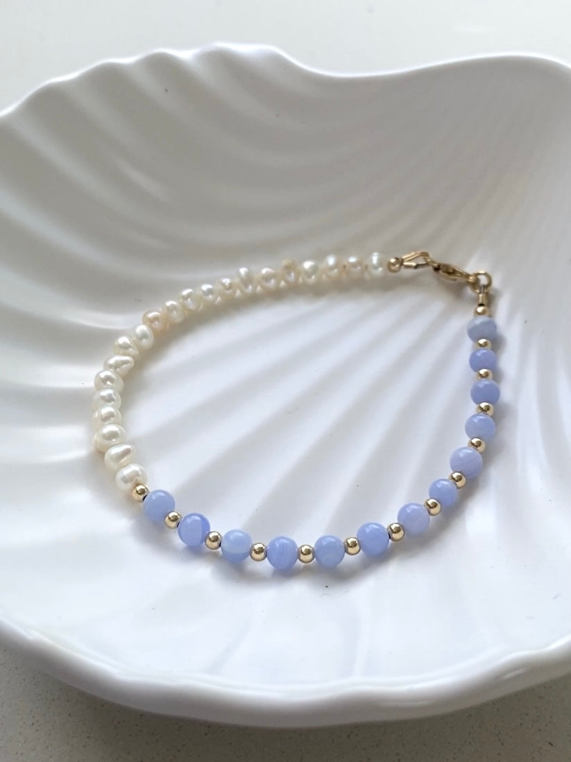 Blue Agate Stone bracelet