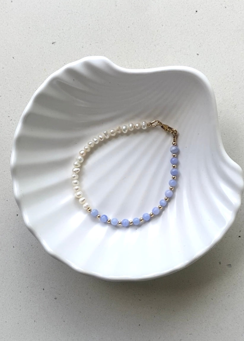 Blue Agate Stone bracelet