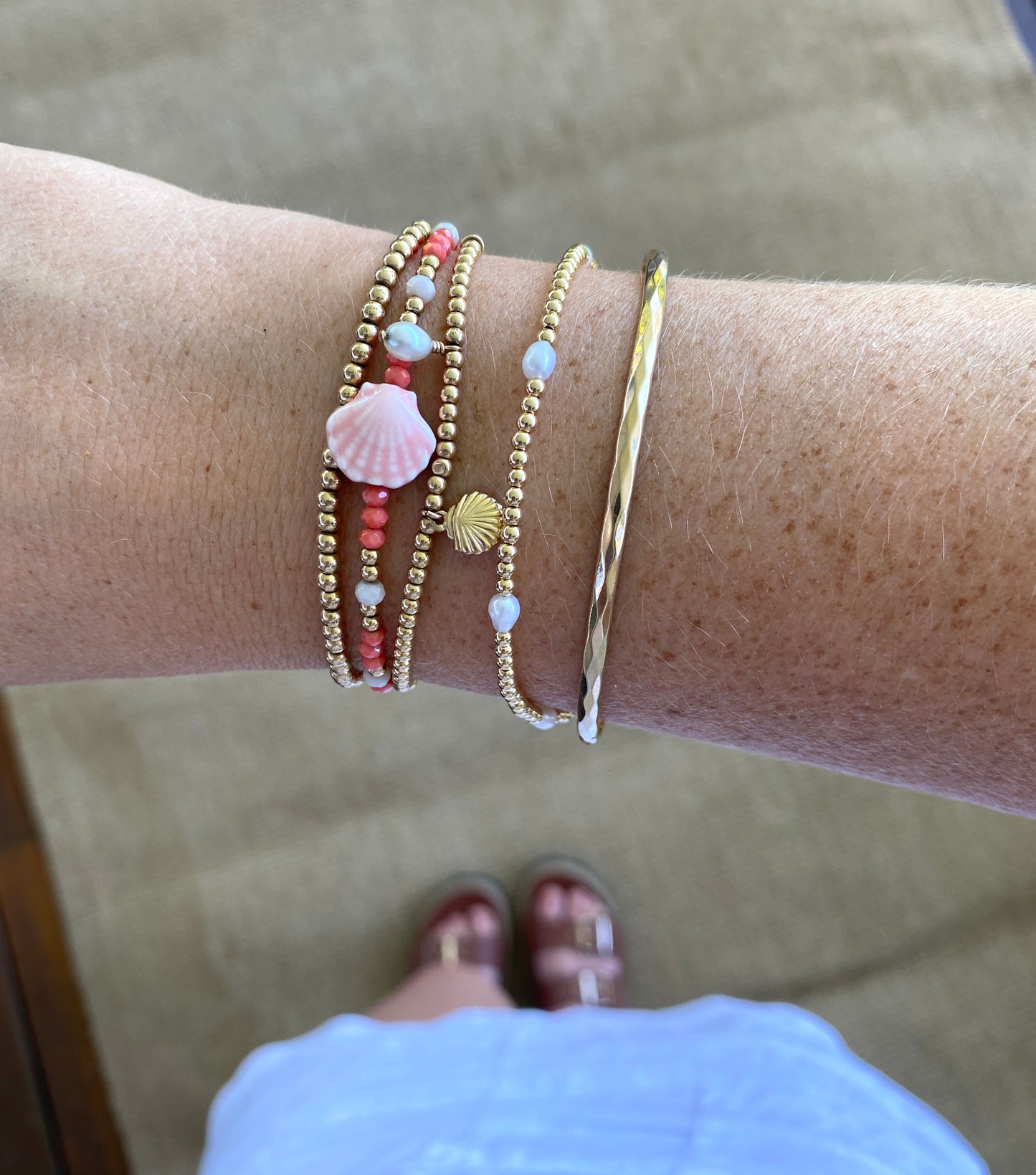 Seashell Bracelet - Pink