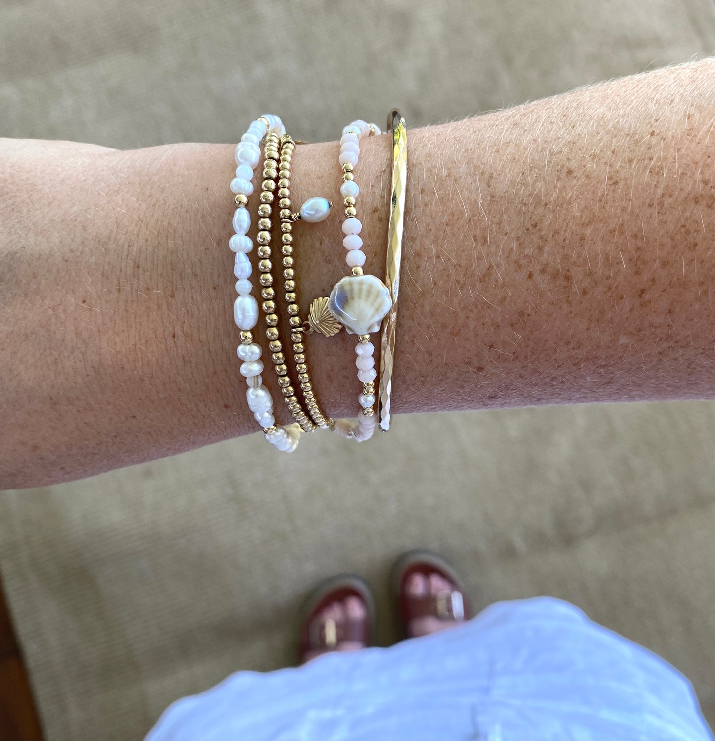 Seashell Bracelet - Cream