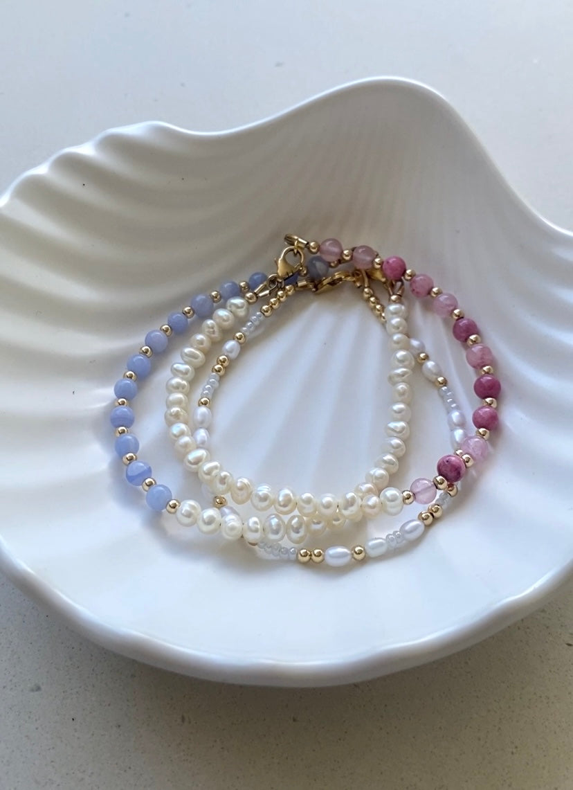 Blue Agate Stone bracelet